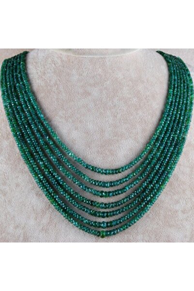 Haşimi Doğaltaş Zümrüt Doğal Taşlı Kolye