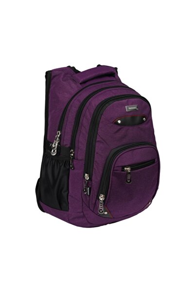 Relaxion Rucsac de școală pentru liceu, cu 4 compartimente, compartiment pent...