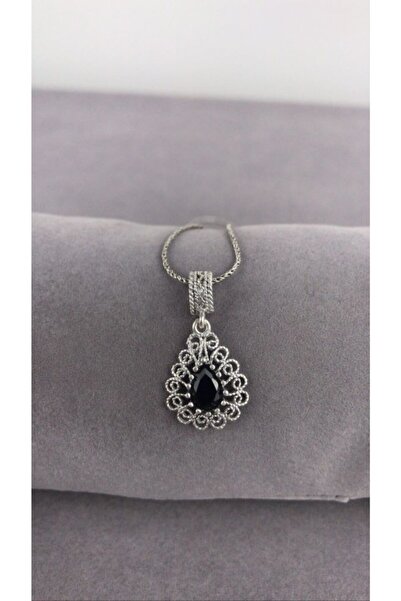 BEY SİLVER Telkari Onix Taşlı Gümüş Kadın Kolye