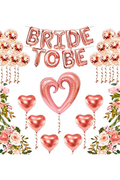 Happyland Bride To Be باللون الذهبي الوردي Happybalonset-no-21