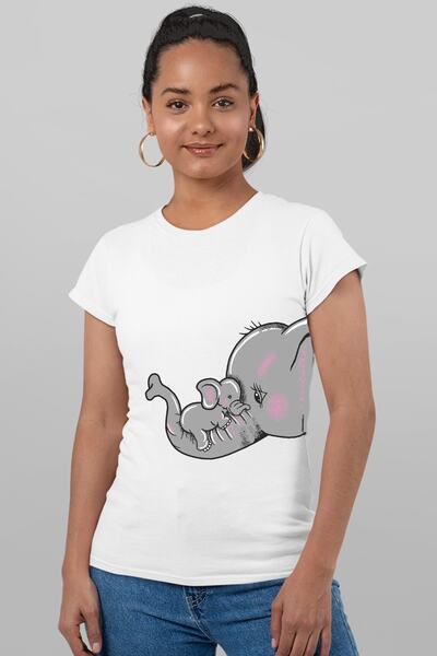 ROCKANDROLL Ženska bela majica za majke i bebe kratkih rukava T-shirt
