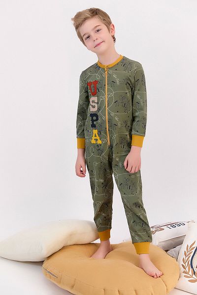 U.S. Polo Assn. Boy's Khaki Overalls