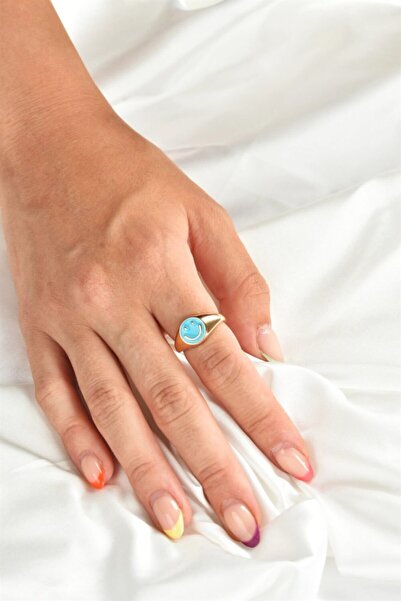 Fox Shoes Mavi Smile Altın Yüzük Ka041051