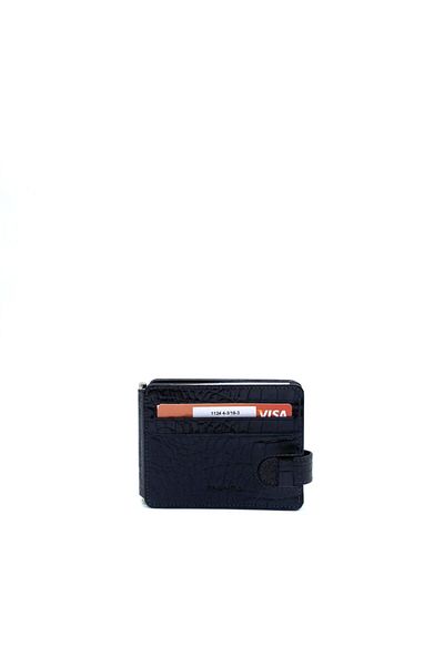Eminsa Reversible Brown Crocodile Genuine Leather Wallet, Card Holder
