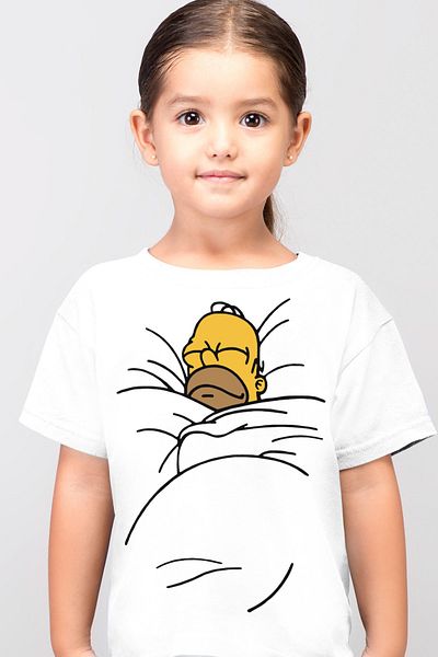 ROCKANDROLL Tricou alb cu mânecă scurtă Sleepy Dad pentru fetiță