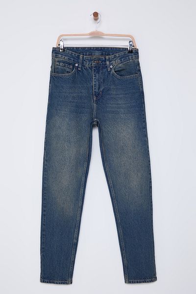 Trendyol Collection Marineblaue Essential Distressed Washed Jeans Jeans TMNAW23JE00104