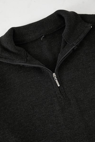 Trendyol Collection Anthracite Regular Half Turtleneck Plain Knitwear Sweater Tmnaw25Kz00039