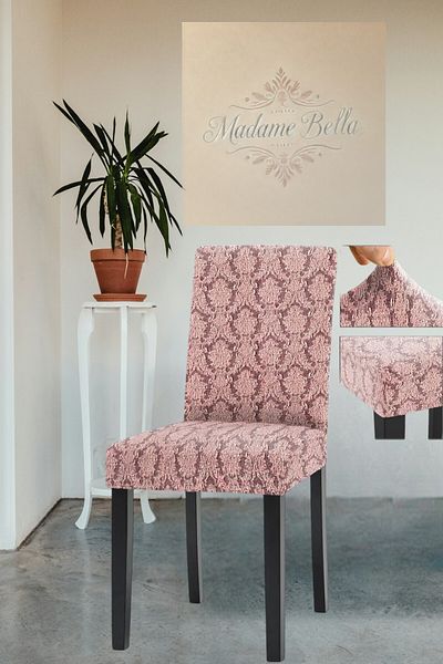 MADAME BELLA 1 τεμάχιο σκόνης ζακάρ μοτίβο σάλι υψηλής ποιότητας εύκαμπτο ελαστικό που πλένεται κάλυμμα καρέκλας χωρίς πτύχωση