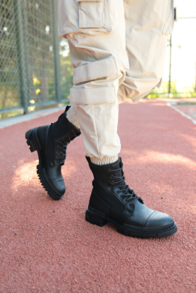 Riccon Men's Black Matte Boots 0012746