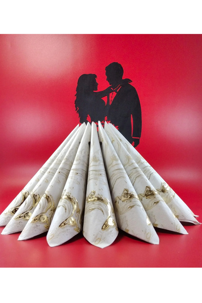 Probest DESIGN Bridal Groom - Wooden Napkin Holder
