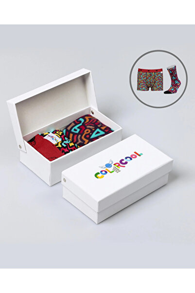 Bolero Color Bomb Graffiti Tasarım Boxer ve Çorap
