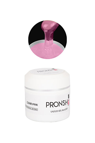 Pronsh Builder Jel 50 ml Clear Pink , Protez Tırnak Jeli
