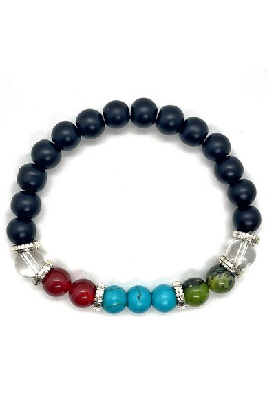 Nelleovana Natural Stone - Gemini Bracelet - Natural Stone Bracelet - Unisex -