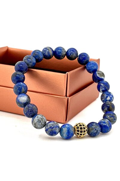 Nelleovana سوار من الحجر الطبيعي من اللازورد - جودة AAA - للجنسين