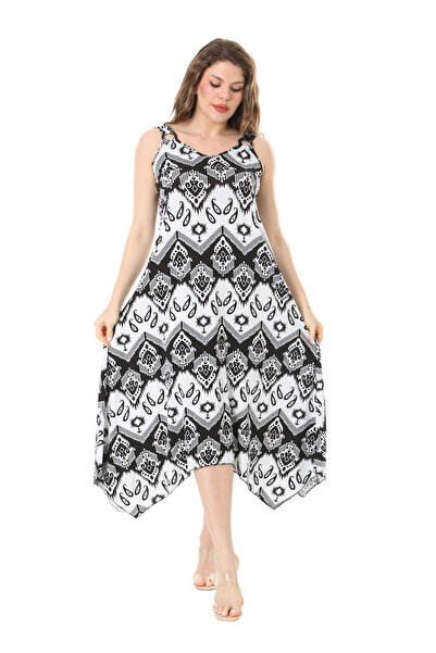 MELSAY Φόρεμα με λουράκι με ασύμμετρο κόψιμο σε μεγάλο μέγεθος