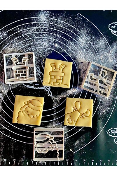Günyan Store Winter Themed Square Cookie Mold Dough Shaper Set of 3