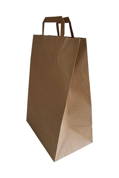 shop Kraft Paper Bag Flat Handle Paper Bag (30X18X42 cm) (25 Pcs) Paper Bag
