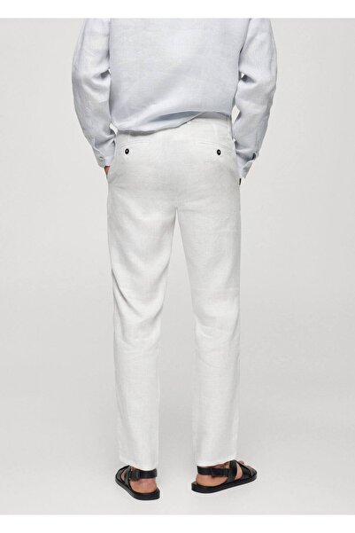 MANGO Man Slim fit %100 keten pantolon