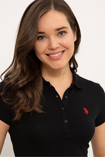 U.S. Polo Assn. Tricou negru pentru femei
