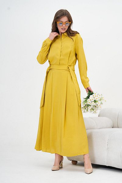 FTZ WOMEN Mustard Modal Women's Skirt Set - 30714