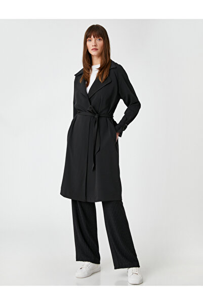 Koton Midi Boy Trençkot Kuşaklı