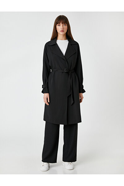 Koton Midi Boy Trençkot Kuşaklı