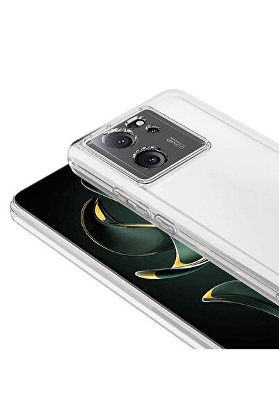 halkhouse Xiaomi Mi 13T Pro Kılıf İnce Şeffaf Esnek Yumuşak Süper Silikon Kapak