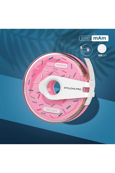 STALEKS Papmam Roller Sandpaper with Metal Base Cloth 180 Grit White