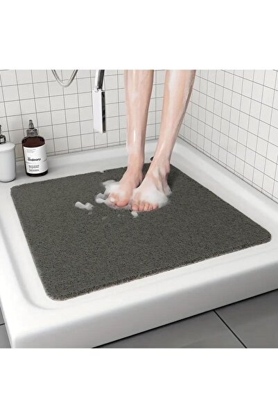 MR MİLREY Kıvırcık Banyo Paspası 50x50 Cm | Duşa Kabin Için Kaymaz Ve Su Emic...