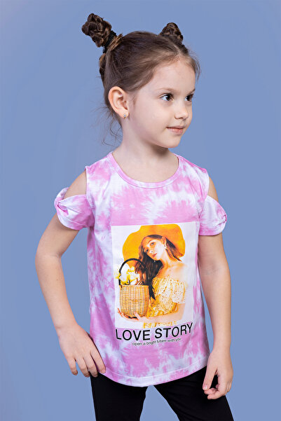 Toontoy Μπλουζάκι για κορίτσια με ψηφιακά με τύπωμα πλήρη σχέδια