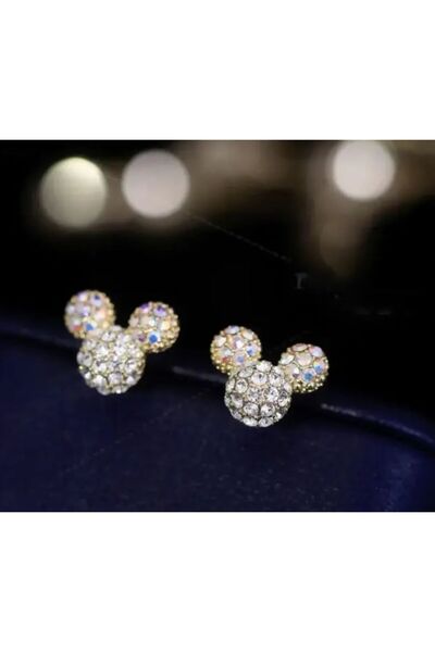 Dgt Luxury Sevimli Karakter Mickey Mause Minimalist Zirkon  Küpeler