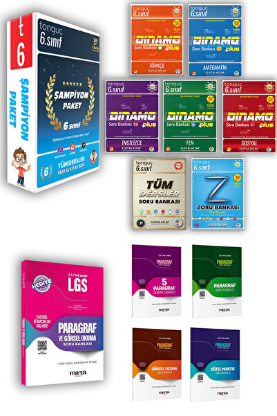 Tonguç Yayınları 6. Sınıf Şampiyon Paketi Tonguç Yayınları + 5, 6, 7 ve 8. Sı...