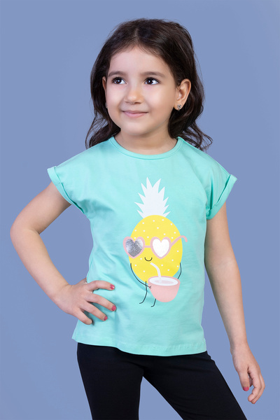 Toontoy Tricou cu model ananas pentru fetiță