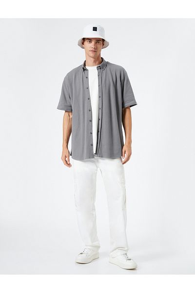 Koton Basic Short Sleeve Shirt Classic Collar Buttoned Cotton