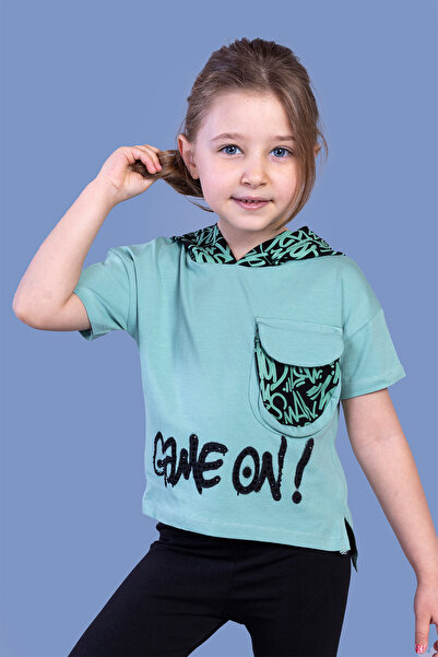 Toontoy Κορίτσι - Μπλουζάκι με λεπτομέρεια τσέπης με κουκούλα με τύπωμα