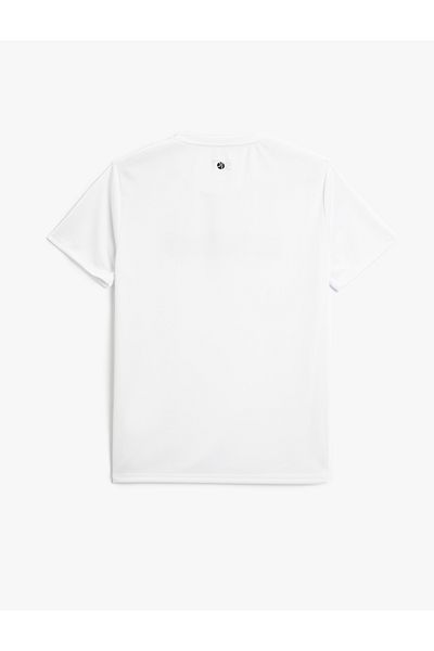 Koton Crew Neck Short Sleeve Sports T-Shirt - Slogan Printed