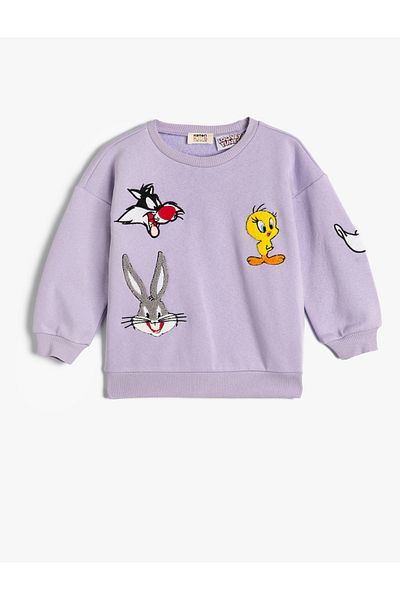 Koton Looney Tunes Applique Detaliat Transpirație Manecă lungă Licențiat Bumbac ridicat