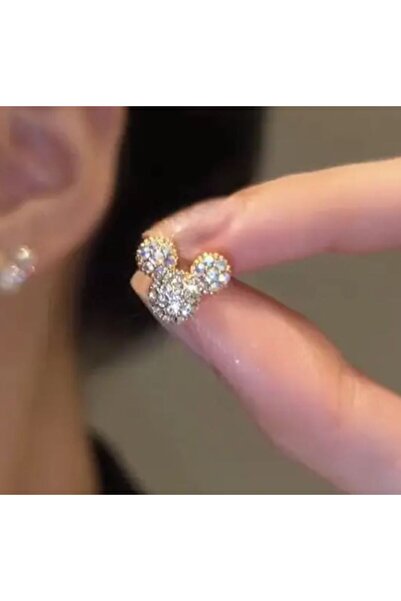 Dgt Luxury Sevimli Karakter Mickey Mause Minimalist Zirkon  Küpeler