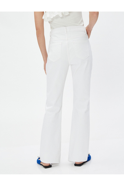 Koton Tuba Ünsal X - Blugi cu talie înaltă cu picior drept