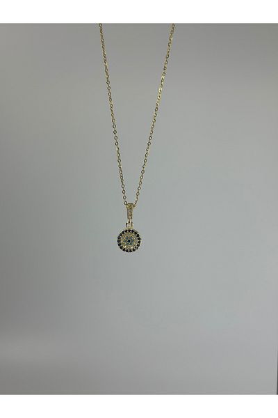 Store Blue Eye Gold Color Steel Necklace