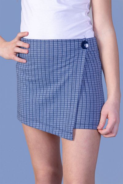 Toontoy Girl - Square Patterned Skirted Shorts