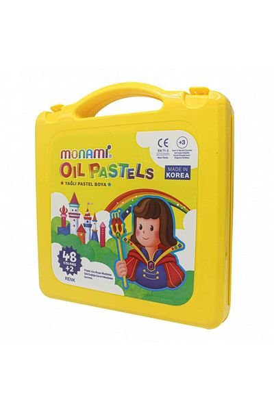 Monami 48+2 Colored Oil Pastel Paints - Plastic Box