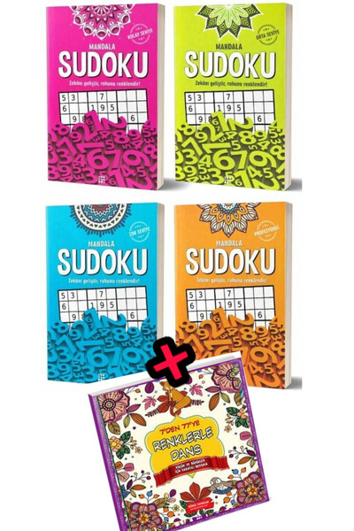 dokuzyayinlari Mandala Sudoku Seti 4 Kitap Renklerle Dans Terapi