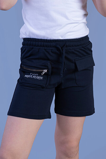 Toontoy Шорти з вишивкою для дівчаток на блискавці