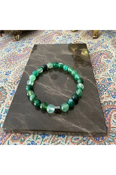 eHediyecim Natural Stone Bracelets (Agate - Mother of Pearl - Moon Stone - Quartz - Sodalite - Tiger Eye - Lapis - Amethyst)