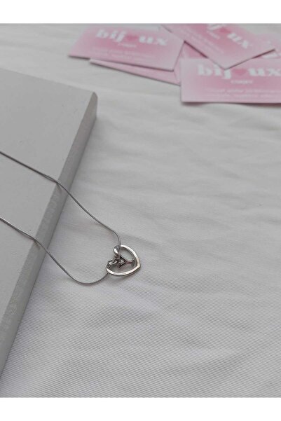 bijoux uniques Kalpli Y Harfli Çelik Kolye
