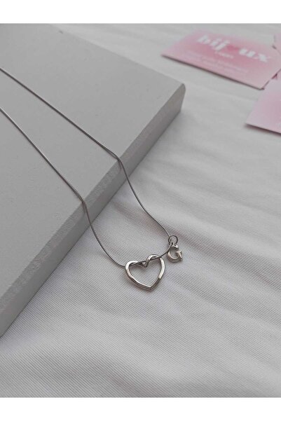 bijoux uniques Kalpli G Harfli Çelik Kolye