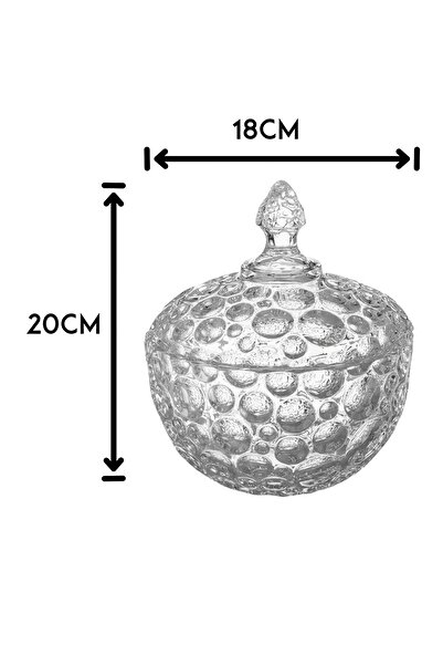 Delisoga A box of sweets and nuts made of clear glass