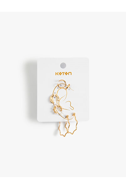 Koton Kıkırdak Küpe ve Halka Küpe Seti Çelik 3'lü