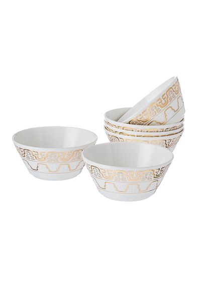 Dania Sweet yogurt and salad set, porcelain, golden decor